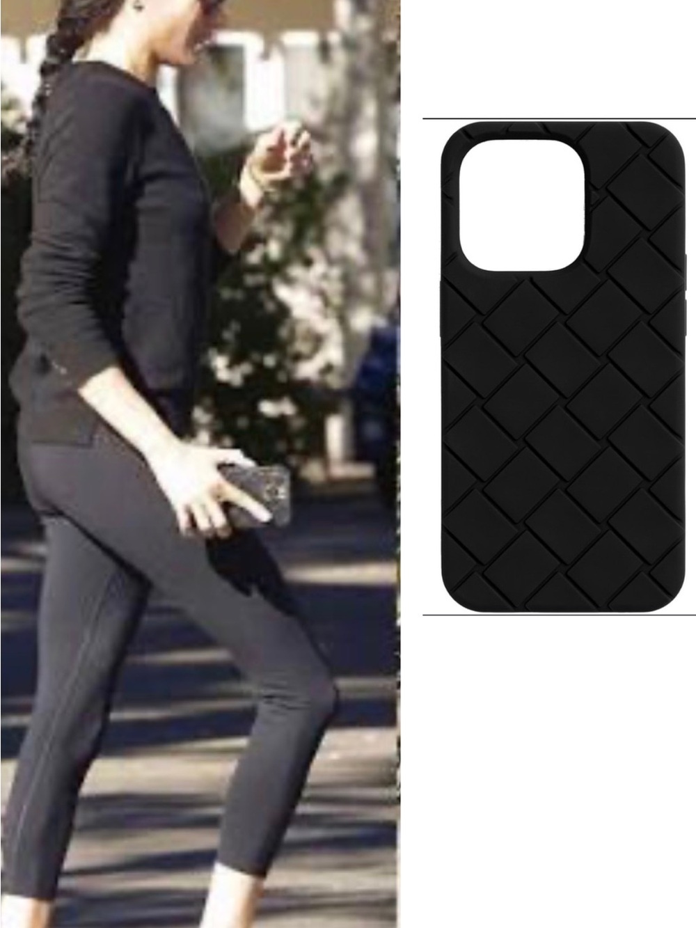 iPhone 13 Pro Max Case Black Grid As seen on Meghan Markle